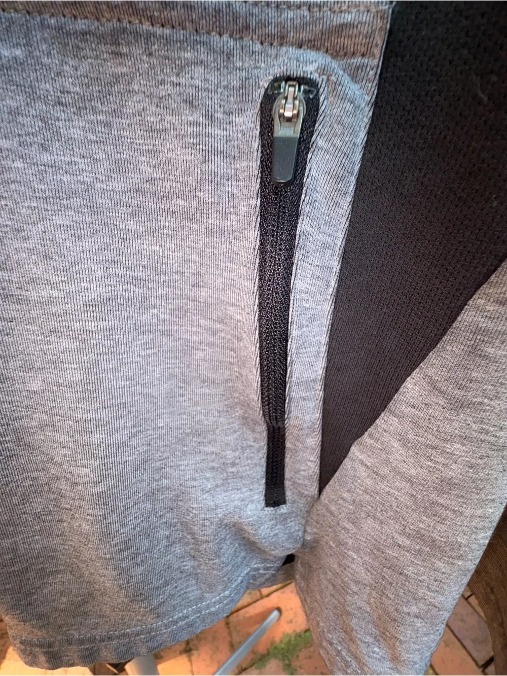 Nike Hoodie Mens Small Black Gray Pullover Zipper Pocket Swoosh Sweatshirt EUC
